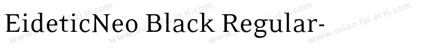 EideticNeo Black Regular字体转换